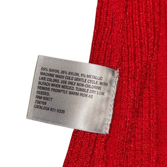 Rockin Around Nice/Naughty Sequin Message Unisex Ugly Christmas Sweater (L) - Picture 7 of 7